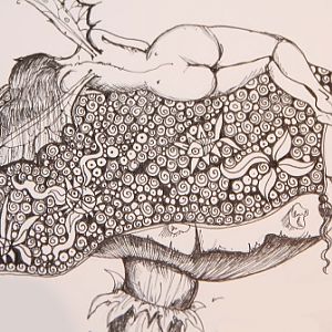 Faerie on a mushroom