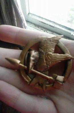clay Mockingjay pin