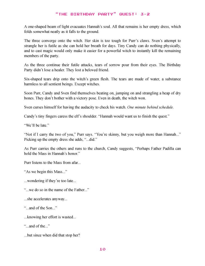 The Birthday Party Quest 3-2, page 10