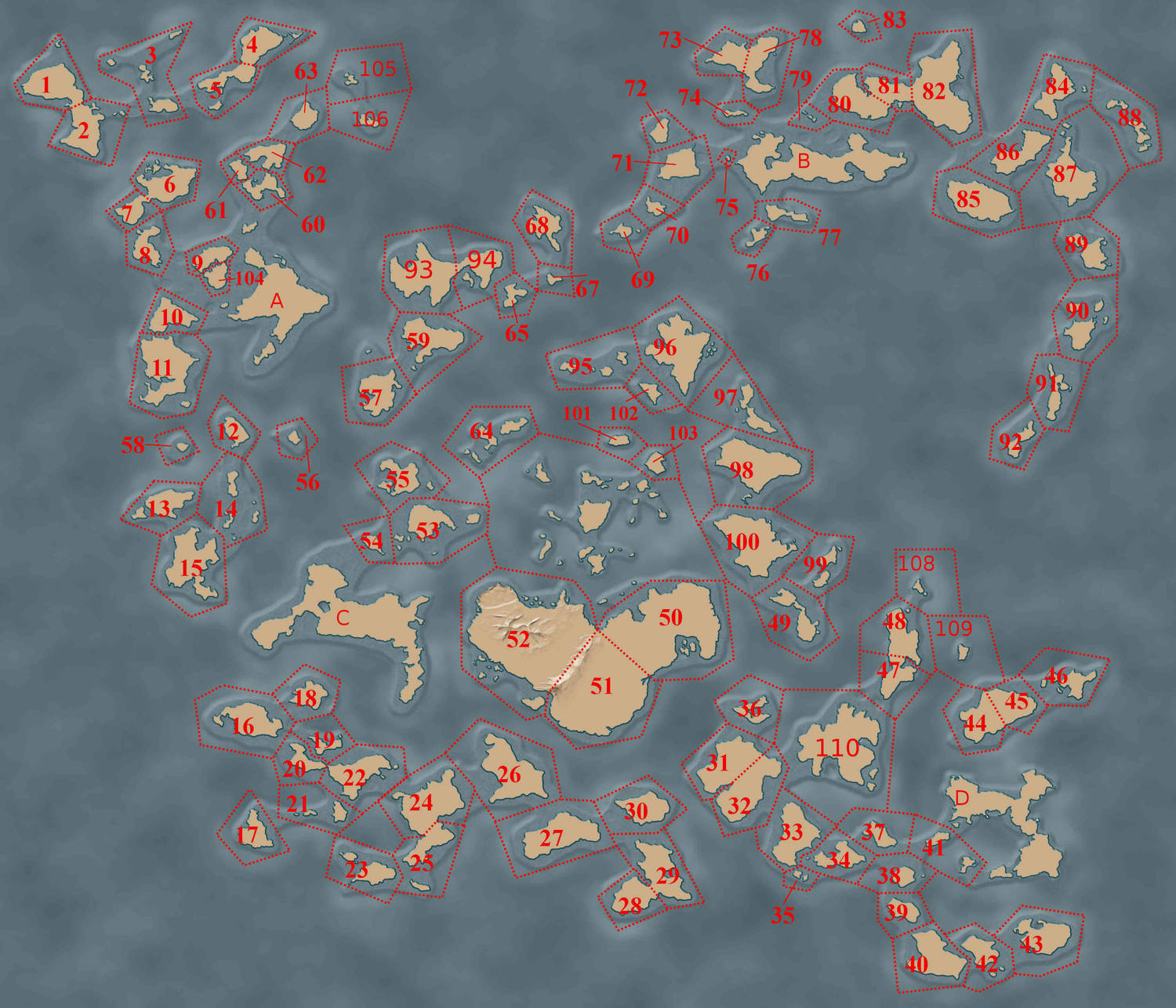 Unfinished Archipelago Map